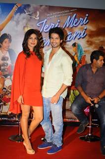 Shahid and Priyanka at 'Teri Meri Kahani' promo launch at Cinemax in Mumbai