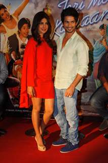 Shahid and Priyanka at 'Teri Meri Kahani' promo launch at Cinemax in Mumbai