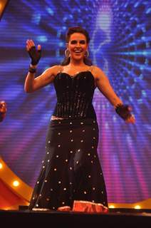 Neha Dhupia performing at Lotus Refineries launch