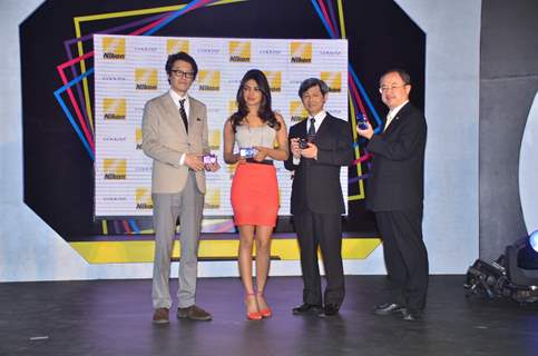 Priyanka at Nikon cameras launch at ITC Grand Maratha. .