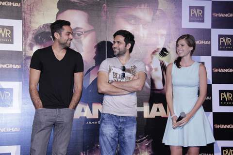 Abhay Deol, Kalki Koechlin and Emraan Hashmi at First look launch of 'Shanghai'