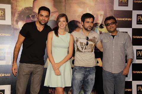 Abhay Deol, Kalki Koechlin, Dibakar Banerjee and Emraan Hashmi at First look launch of 'Shanghai'