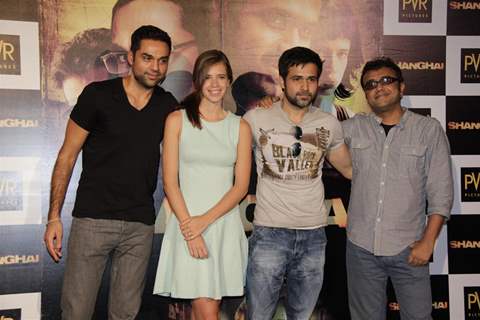 Abhay Deol, Kalki Koechlin, Dibakar Banerjee and Emraan Hashmi at First look launch of 'Shanghai'