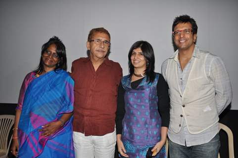 Naseeruddin Shah, Miriam Chandy, and Jaaved Jaaferi at 'The Rat Race' screening