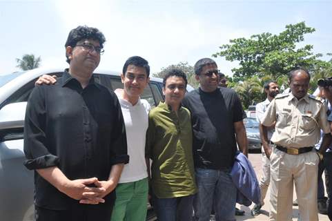 Aamir Khan, Prasoon Joshi, Ram Sampath at the launch of song “Satyamev Jayate Satyamev Jayate”