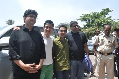 Aamir Khan, Prasoon Joshi, Ram Sampath at the launch of song “Satyamev Jayate Satyamev Jayate”