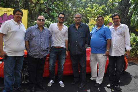 David Dhawan, Boney Kapoor, Jackky Bhagnani, Vashu Bhagnani during the Mahurat of “Ajab Gazabb Love”