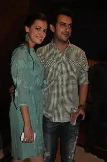 Dia Mirza and Sahil Sangha during the Mahurat of Movie “Ajab Gazabb Love”