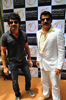 Rajeev Khandelwal and Rajesh Khattar at launch of Monarch Universal corporate office at Navi Mumbai