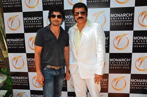 Rajeev Khandelwal and Rajesh Khattar at launch of Monarch Universal corporate office at Navi Mumbai