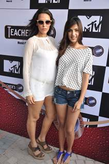 Neha Dhupia & Amy Jackson at MTV India's Pool Side Party