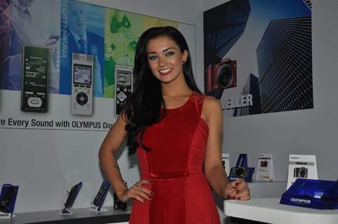 Amy Jackson During The Launch of Olympus OM-D Camera