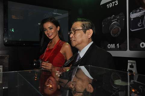 Amy Jackson During The Launch of Olympus OM-D Camera