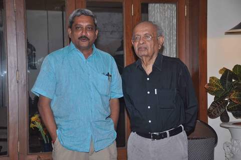 Manohar Parrikar with Nana Chudasama at Shaina NC's bash for the new CM of Goa
