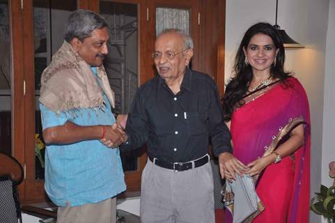 Manohar Parrikar, Nana Chudasama at Shaina NC's bash for the new CM of Goa. .