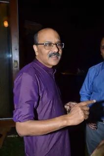 Shekhar Gupta at Shaina NC's bash for the new CM of Goa. .