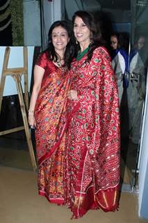 Shobha De and Soha Parekh at Soha Parekh sari book launch