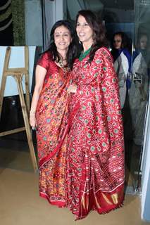 Shobha De and Soha Parekh at Soha Parekh sari book launch