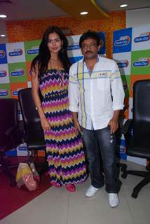 Nathalia Kaur and Ram Gopal Varma at Radio City in Mumbai