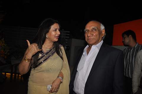 Yash Chopra with Poonam Dhillon at her Birthday Bash