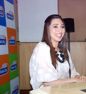 Karisma Kapoor visited Radio City 91.1 FM studio to promote upcoming thriller, 'Dangerous Ishq.'