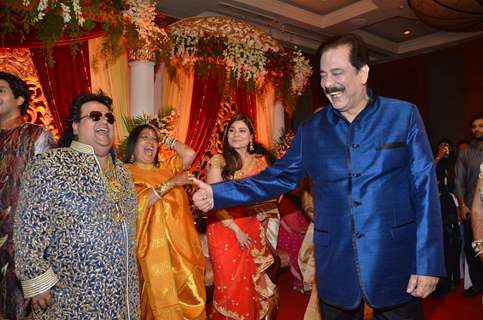 Bappi Lahiri at Bappa Lahiri and Taneesha Verma Wedding Reception