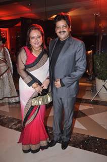 Udit Narayan with wife Deepa Narayan at Bappa Lahiri and Taneesha Verma Wedding Reception