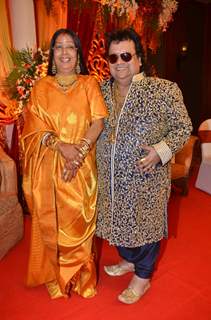 Bappi Lahiri and Chitrani Lahiri at Bappa Lahiri and Taneesha Verma Wedding Reception