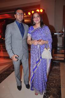 Gulshan Grover and Pratibha Advani at Bappa Lahiri and Taneesha Verma Wedding Reception