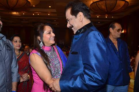 Jaya Prada and Subroto Roy at Bappa Lahiri and Taneesha Verma Wedding Reception