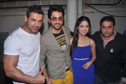 John Abraham, Ayushman & Yami Gautam at Vicky Donor special screening hosted by John Abraham