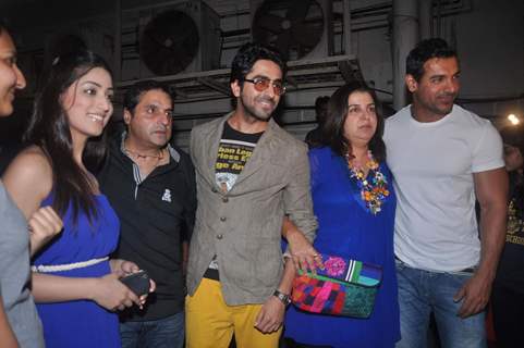 John Abraham, Yami, Ayushman & Farah Khan at Vicky Donor special screening hosted by John Abraham