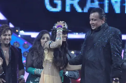 Mithun Chakraborty and Rajasmita Kar at Dance India Dance grand finale