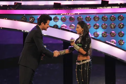 Anil Kapoor and Mohena Singh at Dance India Dance Season 3 Grand Finale in Mumbai
