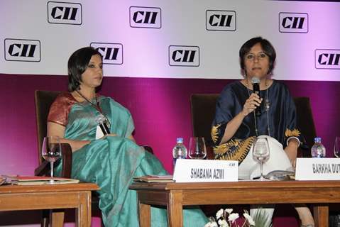 Shabana Azmi and Barkha Dutt at CII Organizes “New Indian Woman” Summit in Mumbai