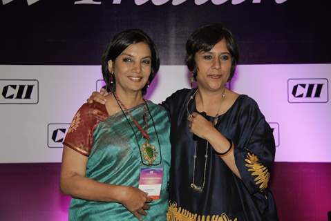 Shabana Azmi and Barkha Dutt at CII Organizes “New Indian Woman” Summit in Mumbai