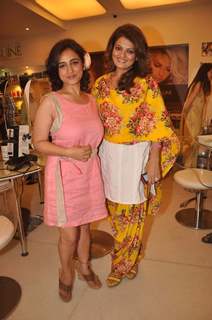 Divya Dutta and Sheeba at Bhagyashree's collection launch in Juhu, Mumbai