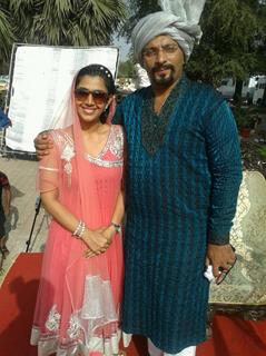 Ankita with Amit Behl on sets of Dekha Ek Khwaab