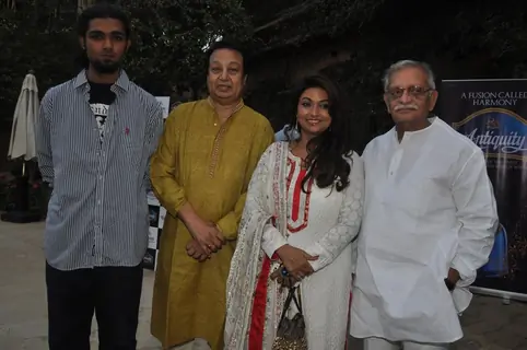 Bhupinder Singh, Mitali Singh and Gulzar at Launch of Bhupinder-Mitali Singh-Gulzar's album 'Aksar'
