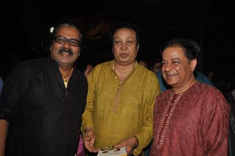 Anup Jalota, Bhupinder Singh & Hariharan at Launch of Bhupinder-Mitali Singh-Gulzar's album 'Aksar'