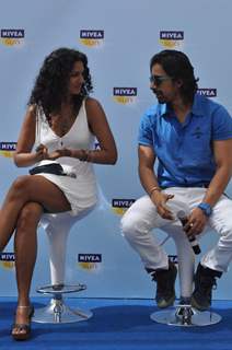 Sheetal Mallar and Ranvijay Singh at Launch of NIVEA Sun in India