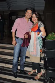 Shaan with wife Radhika at Sunidhi Chauhan's Wedding Reception
