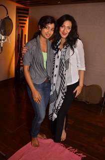 Shreya Ghoshal and Rituparna Sengupta at Teen Kaniya song recording at Kailasha recording studio