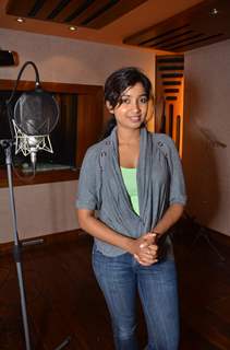 Shreya Ghoshal at Teen Kaniya song recording at Kailasha recording studio