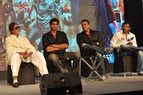 Amitabh Bachchan, Rana Daggubati, Sanjay Dutt and Ram Gopal Verma at 'Department' film press meet