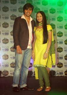 A still of Harshad and Anupriya during Tere Liye Launch