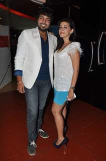 Maanas Srivastava and Mansi Dovhal at Film Rakhtbeej music launch at Cinemax in Mumbai on Monday