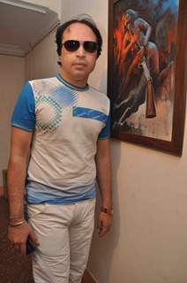 Altaaf Raja promoting upcoming film ‘BANDOOK’ at a Painting Exhibition