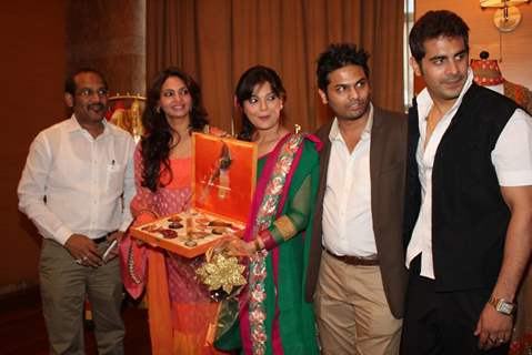 Anita More, Deepshika, Shailesh More & Keshav at the new collection unveiling of designer Anita More