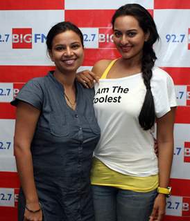 Sonakshi Sinha promotes film ROWDY RATHORE at 92.7 BIG FM Studios